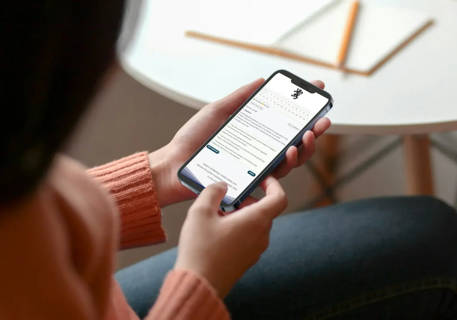 Candidate using Trainer Conquer on mobile